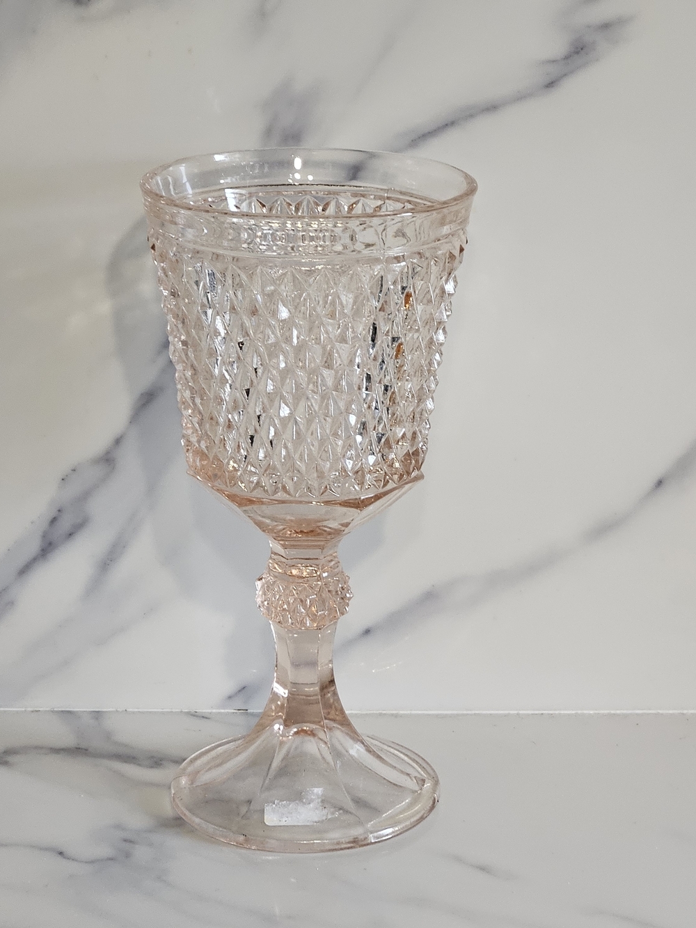 Old, Vintage Tall Pink Depression Glass Vase